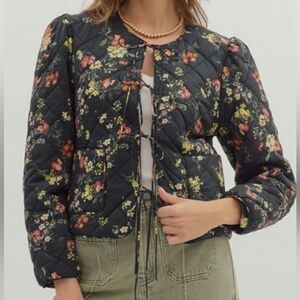 Entro Black Quilted Jacket